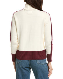Brodie Cashmere | Womens | Snowflake Roll Neck Cashmere-Blend Sweater | White Multi