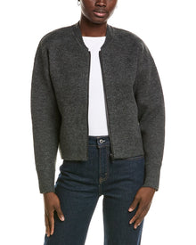 Michael Stars | Womens | Lidia Cropped Bomber Jacket | Grey