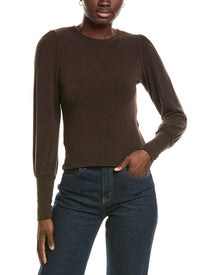 Michael Stars | Womens | Fonda Puff Sleeve Top | Brown