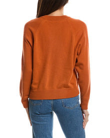 Forte Cashmere | Womens | Rib Trim 100% Cashmere Sweatshirt | Brown