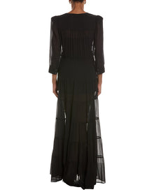 L'AGENCE | Womens | Seraphina Tiered Maxi Dress | Black