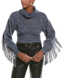 L'AGENCE | Womens | Maddison Fringe Turtleneck | Blue