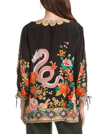 Johnny Was | Womens | Ankah Silk Tunic | Black