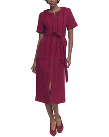 Boden | Womens | Ruth Zip Texture Dress | Pink