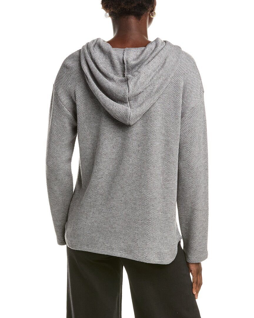 Johnny Was | Womens | Lurex Knit Hoodie | Gray