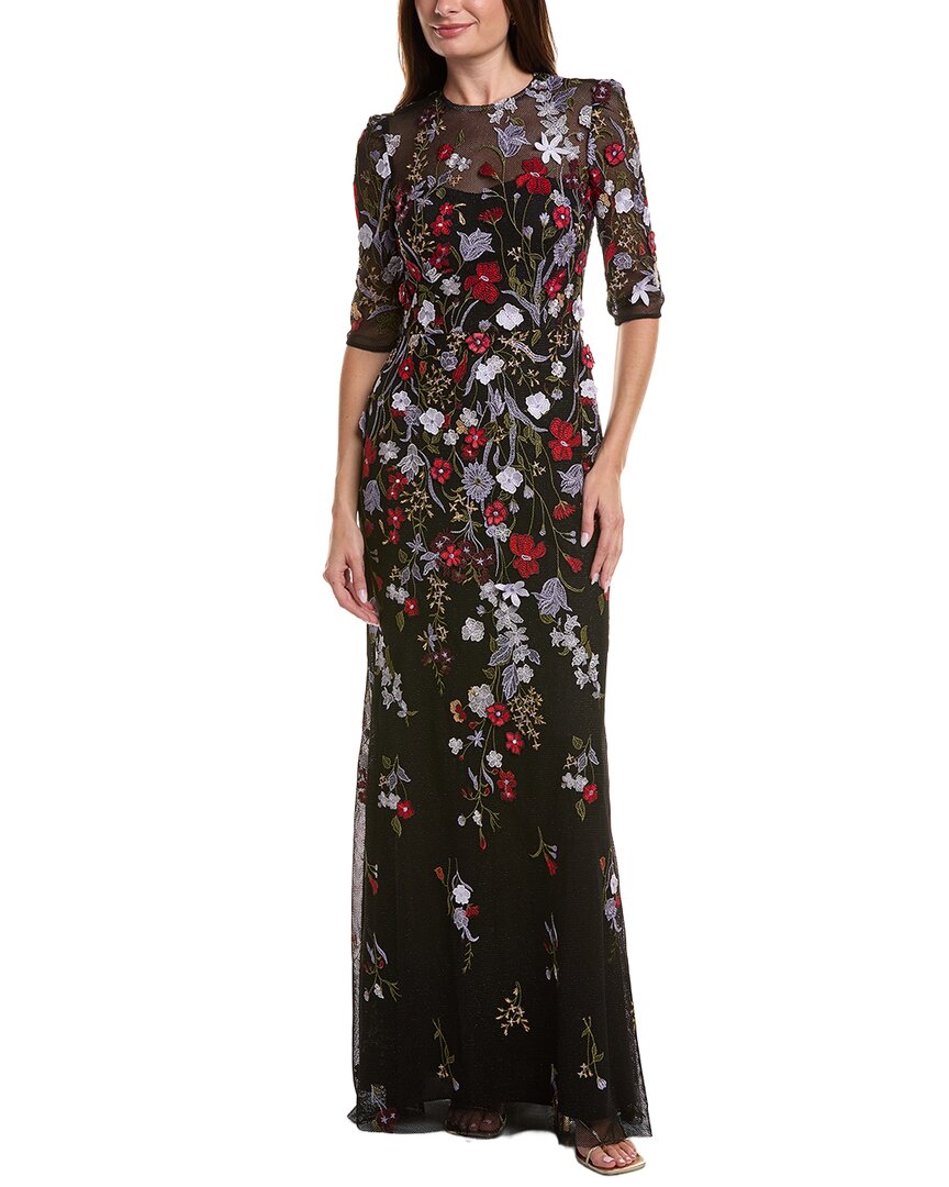 Teri Jon by Rickie Freeman | Womens | Printed Maxi Dress | Black
