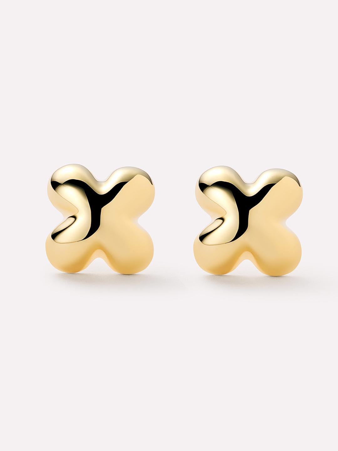Cassia Stud Earrings | 14K Gold on Brass