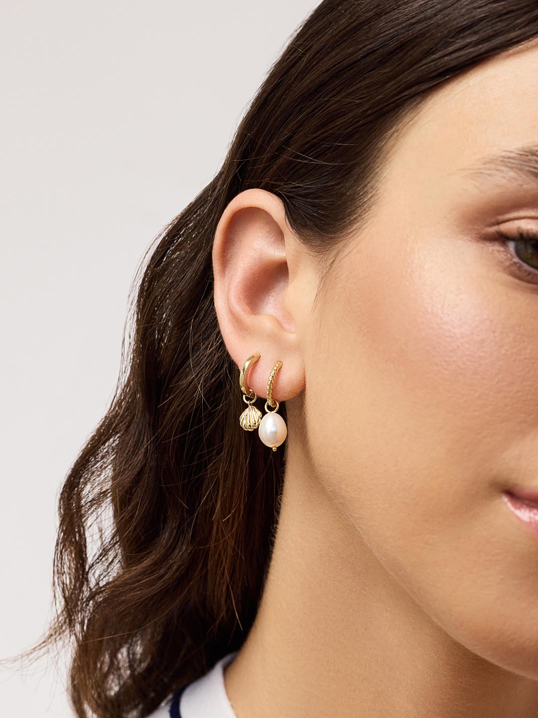 Earring Charms - By The Beach Starter Kit | 14K Gold on Brass | Freshwater Pearls