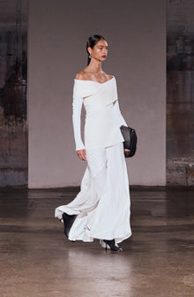 Boa Wrapped Rib Top | Ivory
