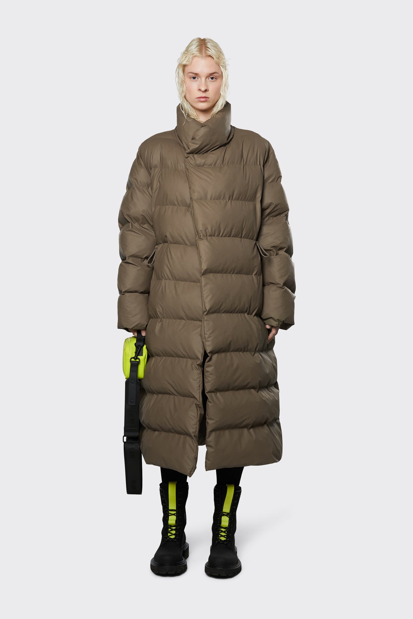 Puffer W Coat | Wood