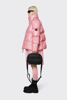 Boxy Puffer Jacket | Pink sky