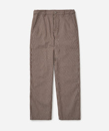 Dark Earth | Mulberry Cotton Stripe Twill Pant