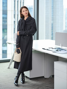 Wool Cashmere Knit Skirt | Grey