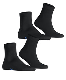 Unisex | Run Rib 2-Bundle Short Socks | Black