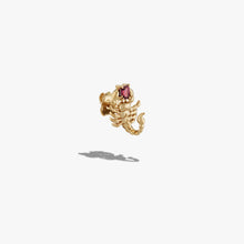 Awe Inspired Earrings 14K Gold Vermeil / Single Left Gemstone Scorpion Studs