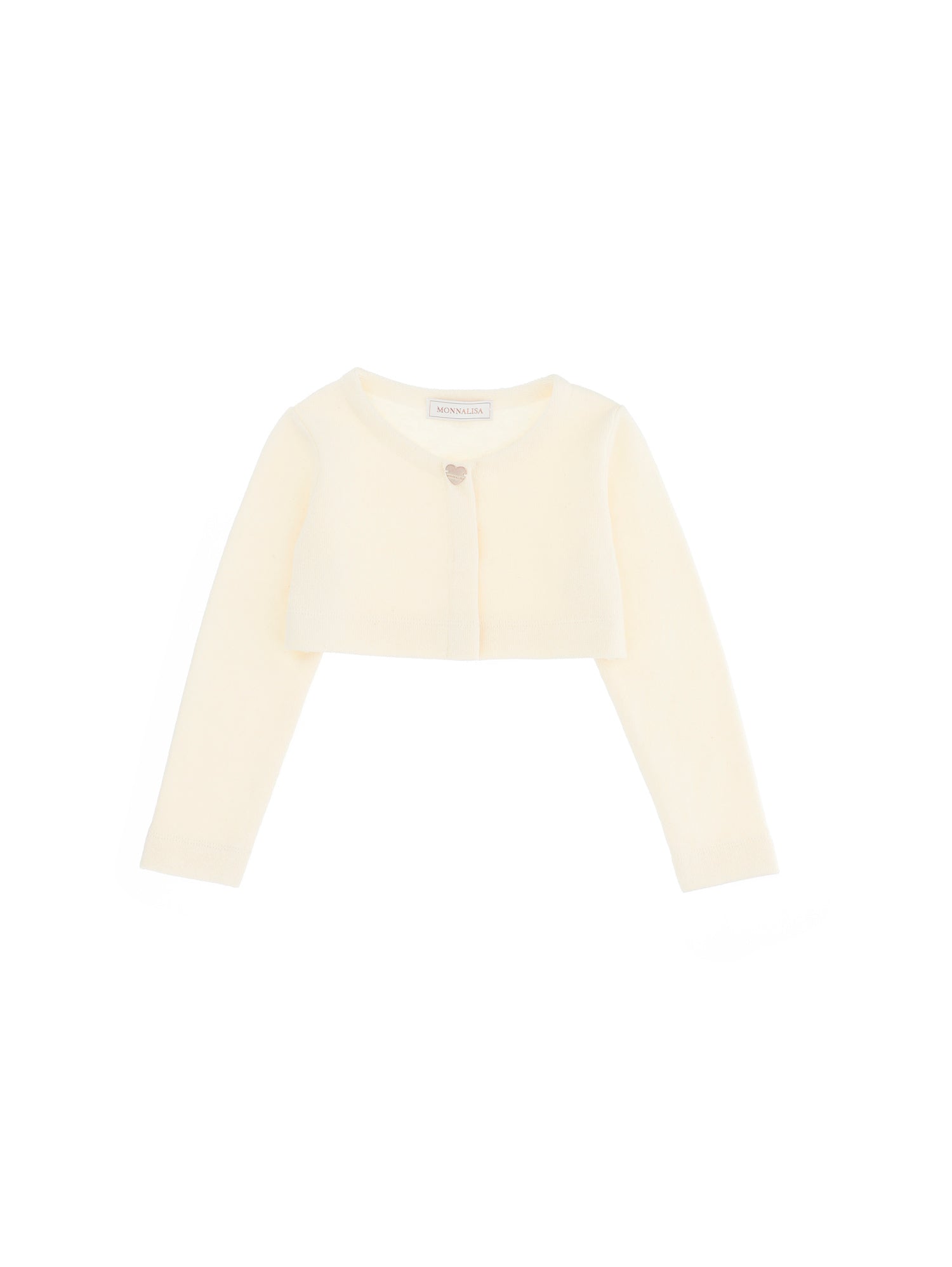 Girls | Cotton Angora Cardigan With Charm | Ecru