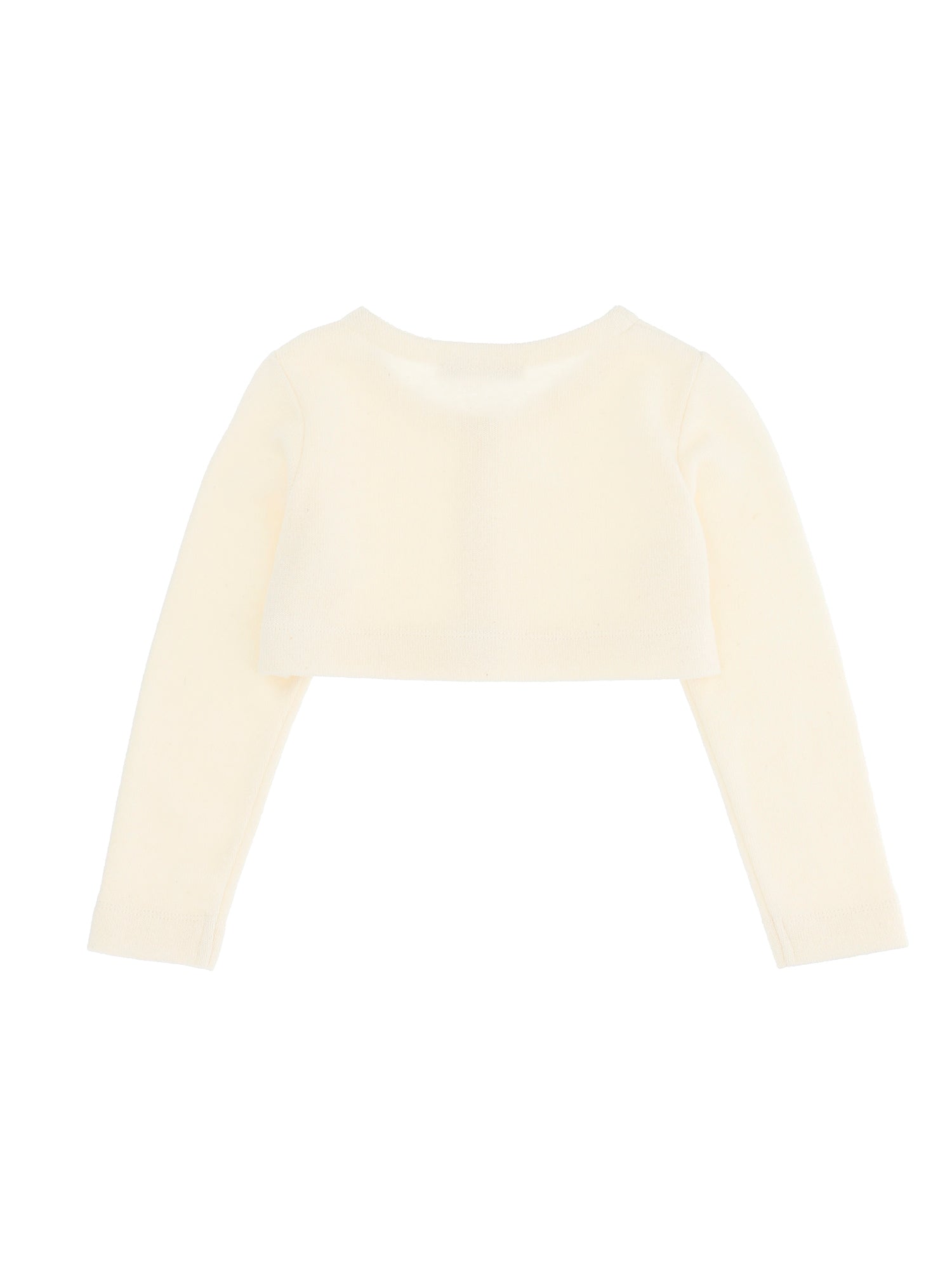Girls | Cotton Angora Cardigan With Charm | Ecru