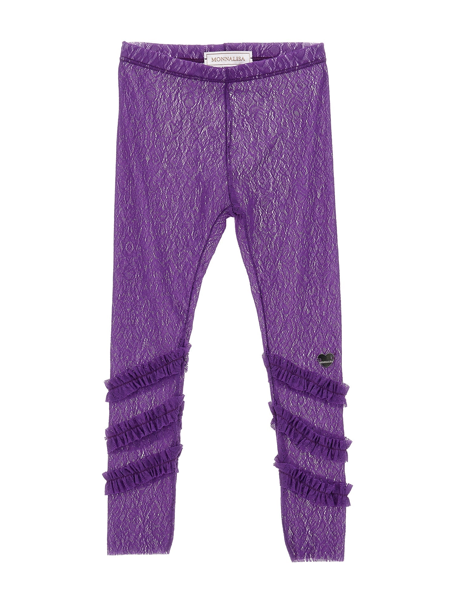 Girls | Lace Leggings With Ruffles | Violet Tulle
