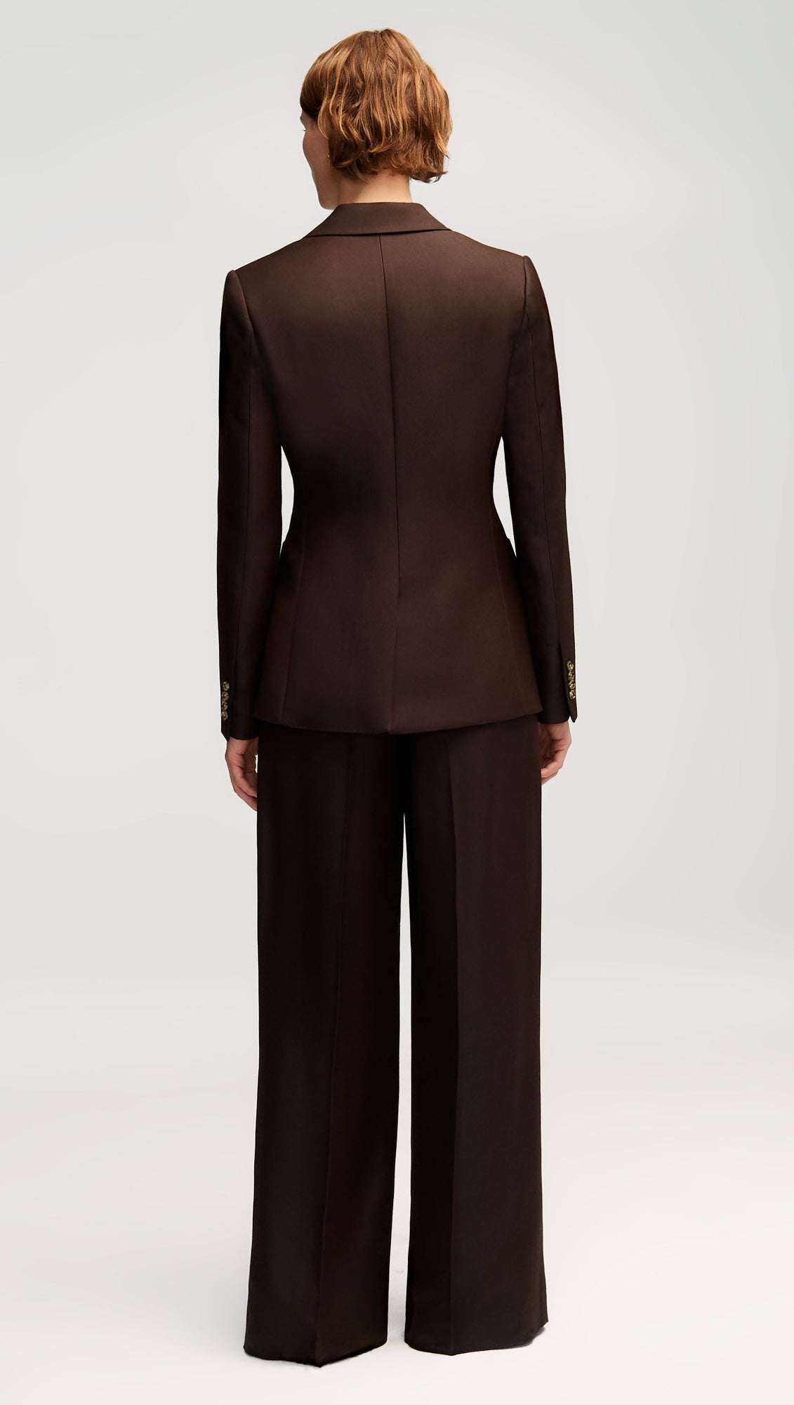 Weekend Blazer in Structured Viscose Twill | Chocolate