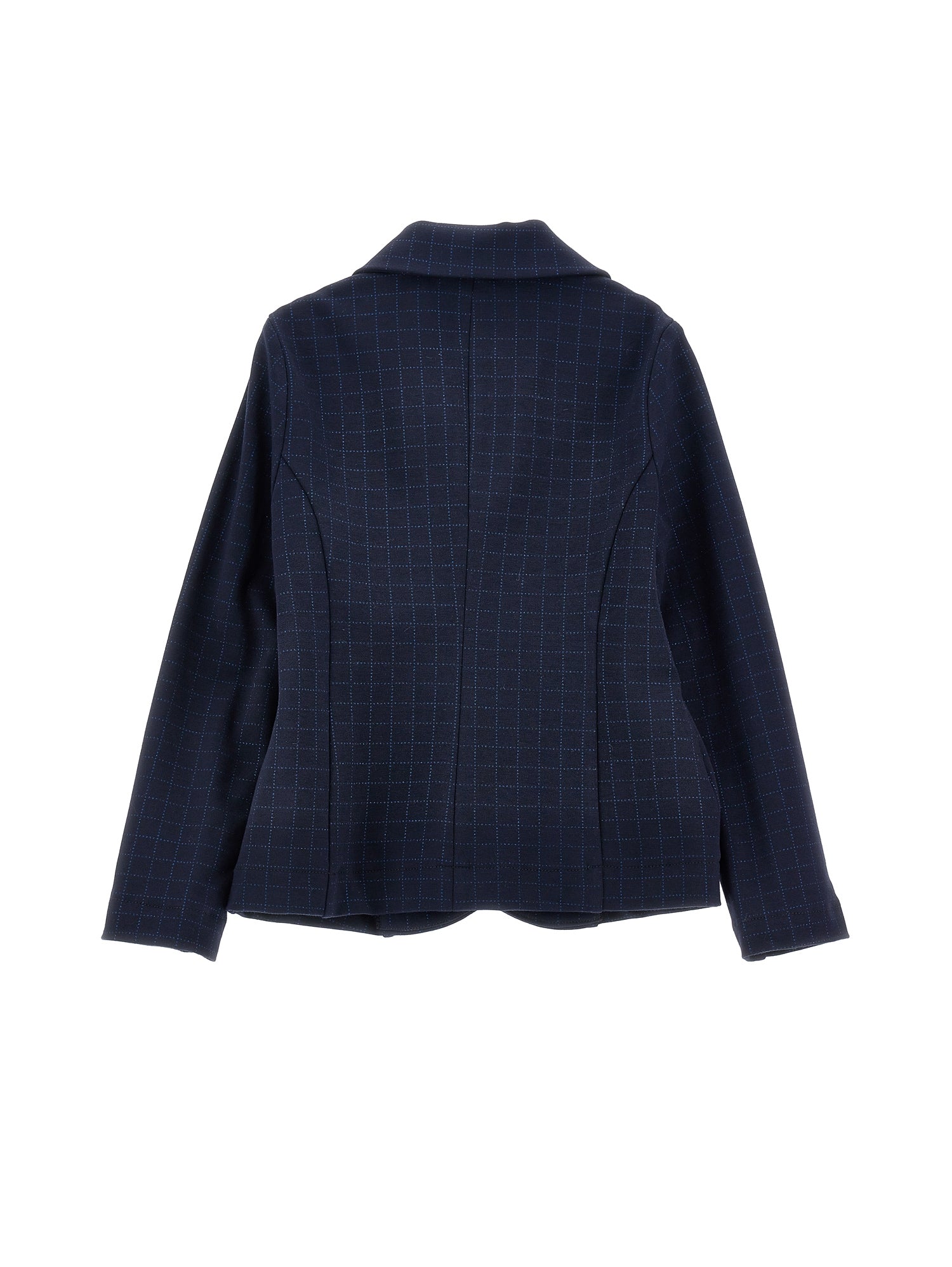 Girls | Glitter Check Milano Stitch Jacket | Dark Blue