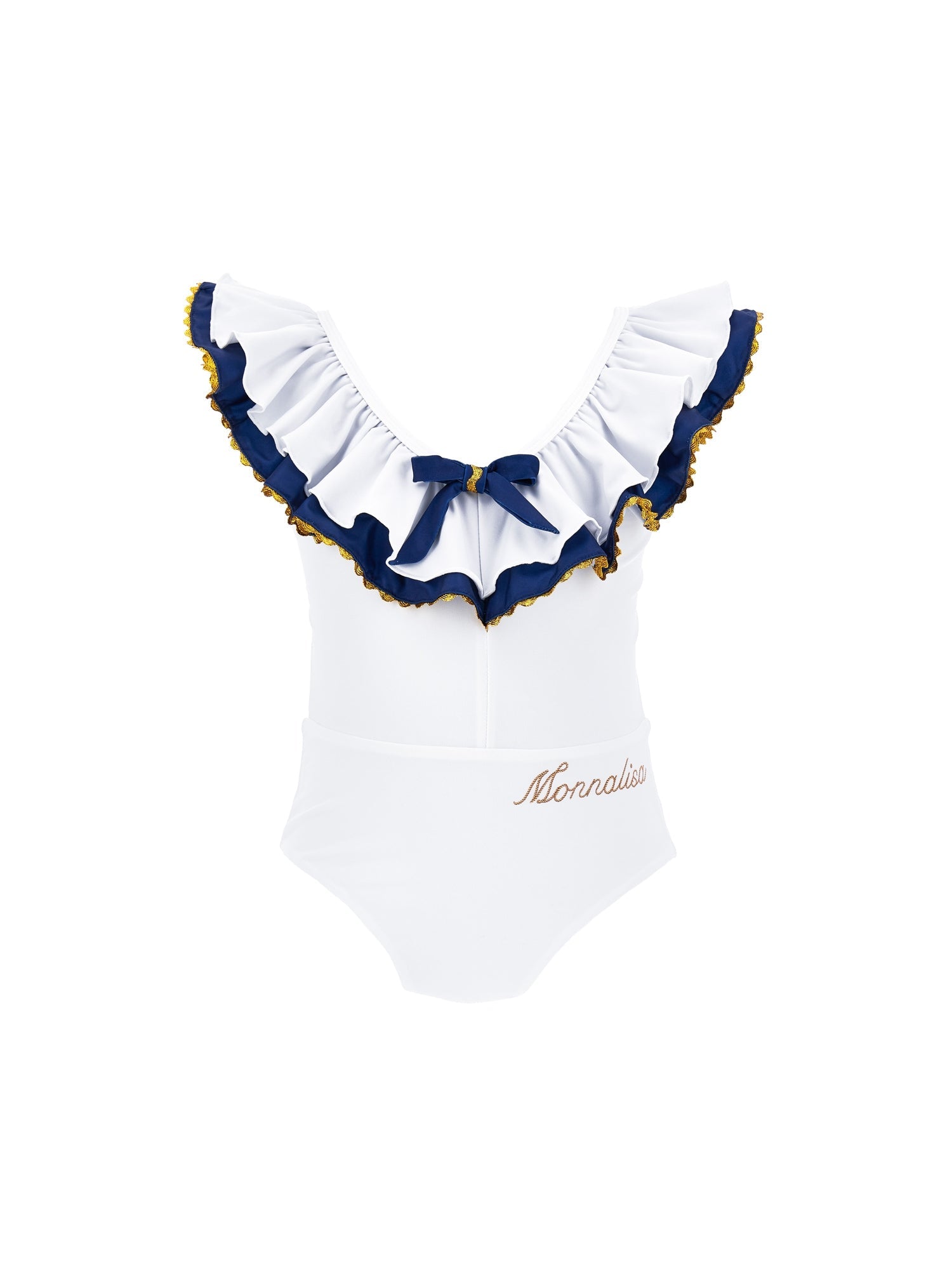 Girls | Mariniere Stretch Swimsuit | White/Blue