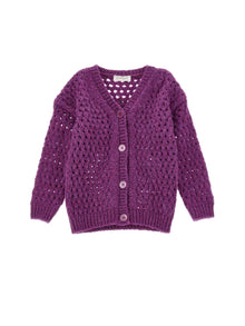 Girls | Daffy Duck Yarn Cardigan | Violet Tulle