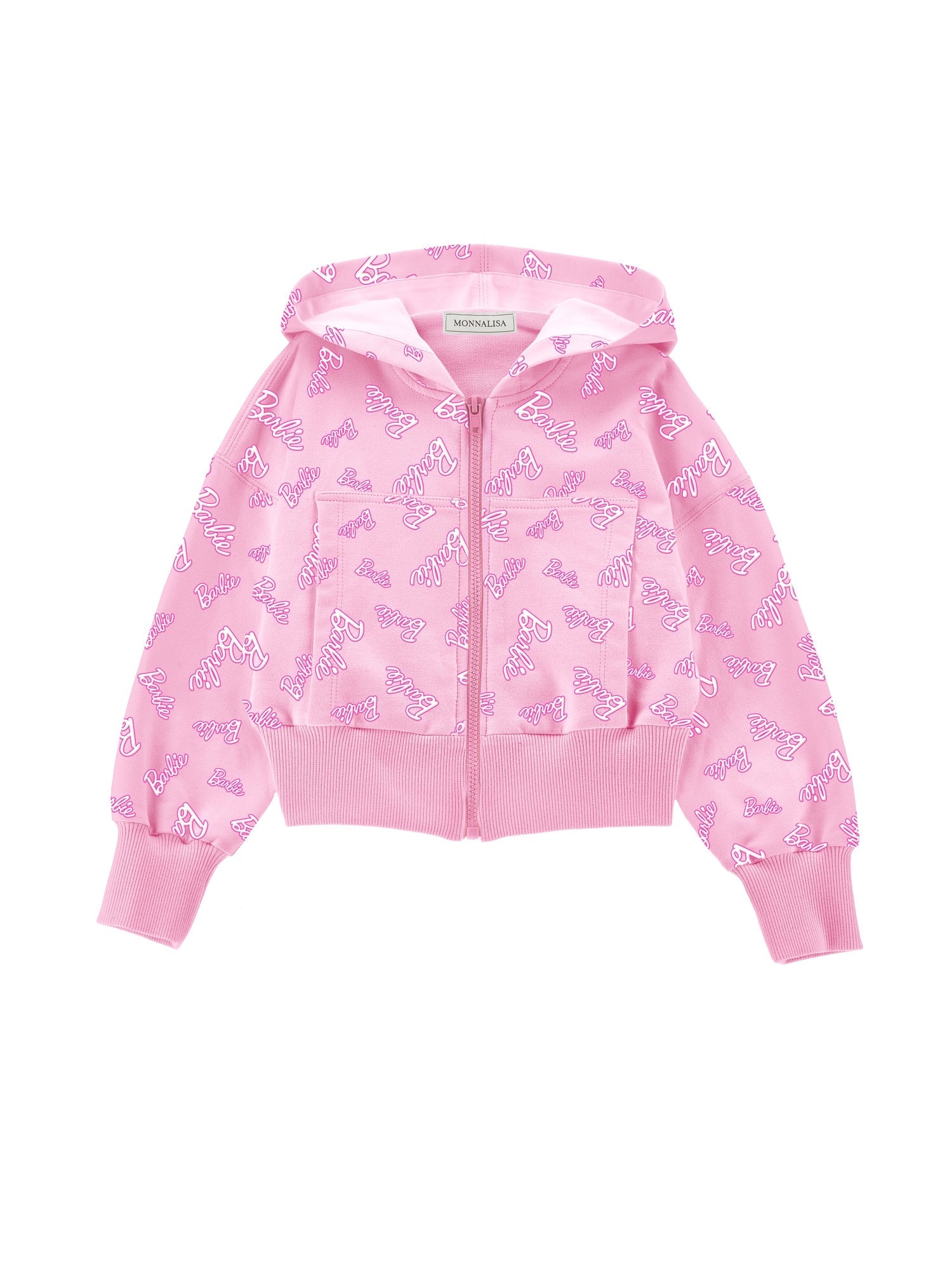 Girls | Barbie Logoed Hoodie Sweatshirt | Peach Pink