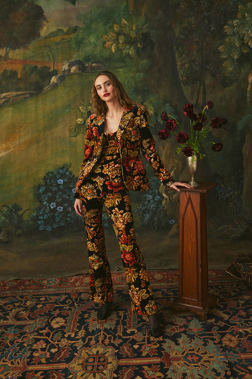 Alfie Pants | Black Flora Castle