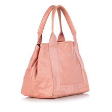 Balenciaga Pre-Owned Navy Cabas S Leather Tote Bag | Women | Pink x Light Pink