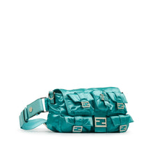 Fendi Pre-Owned Nylon Multipocket Baguette | Women | Blue x Turquoise