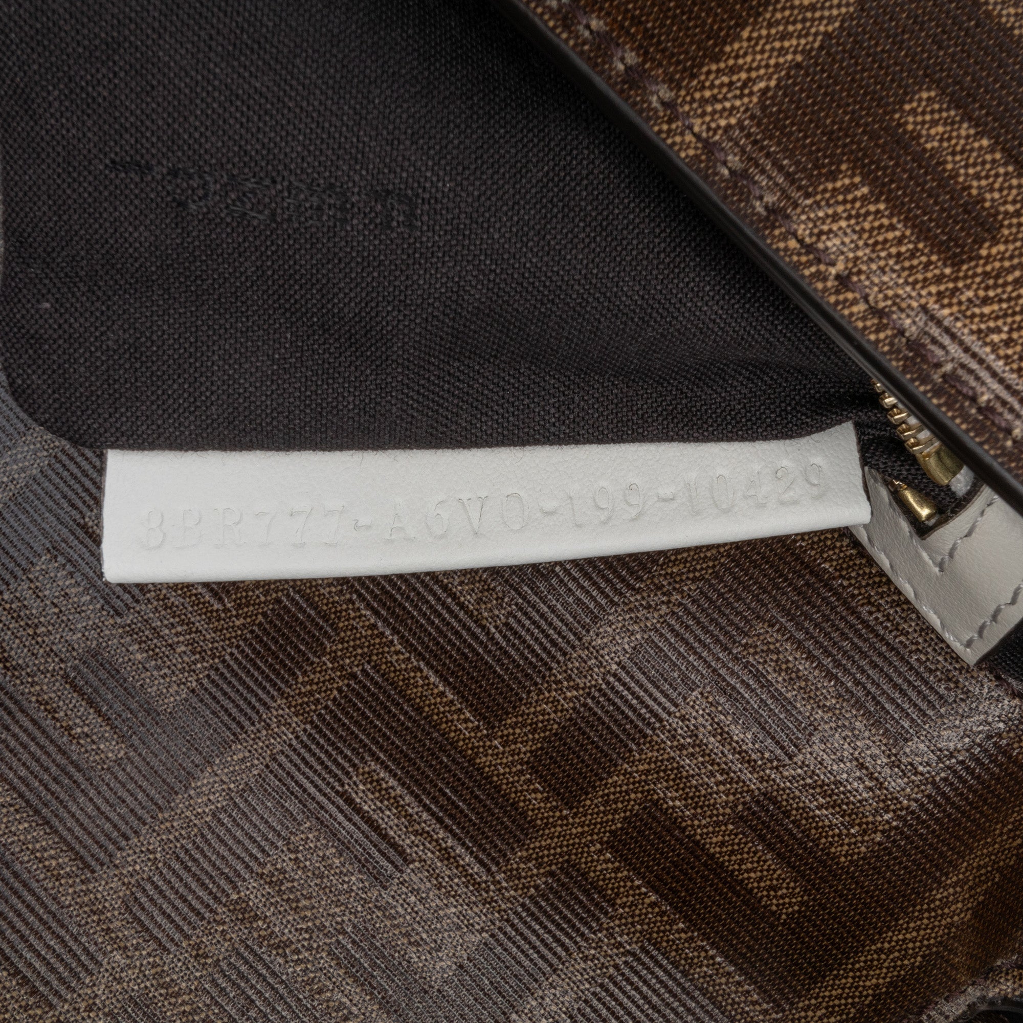 Fendi | Pre-Owned Zucca Glazed Fabric Cage Baguette Satchel - I | Brown