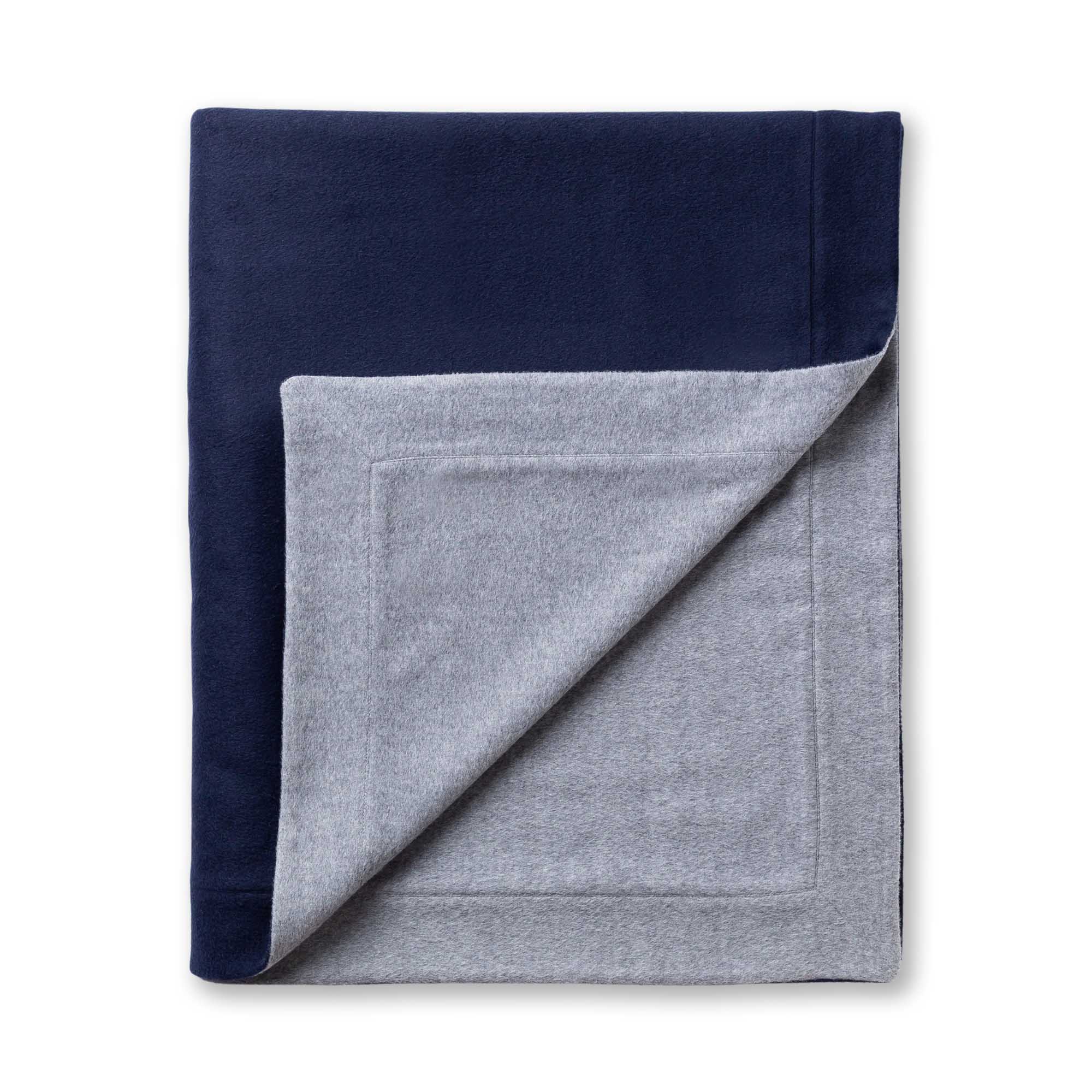 Home | Hudson Bed Blanket | Navy / Light Grey