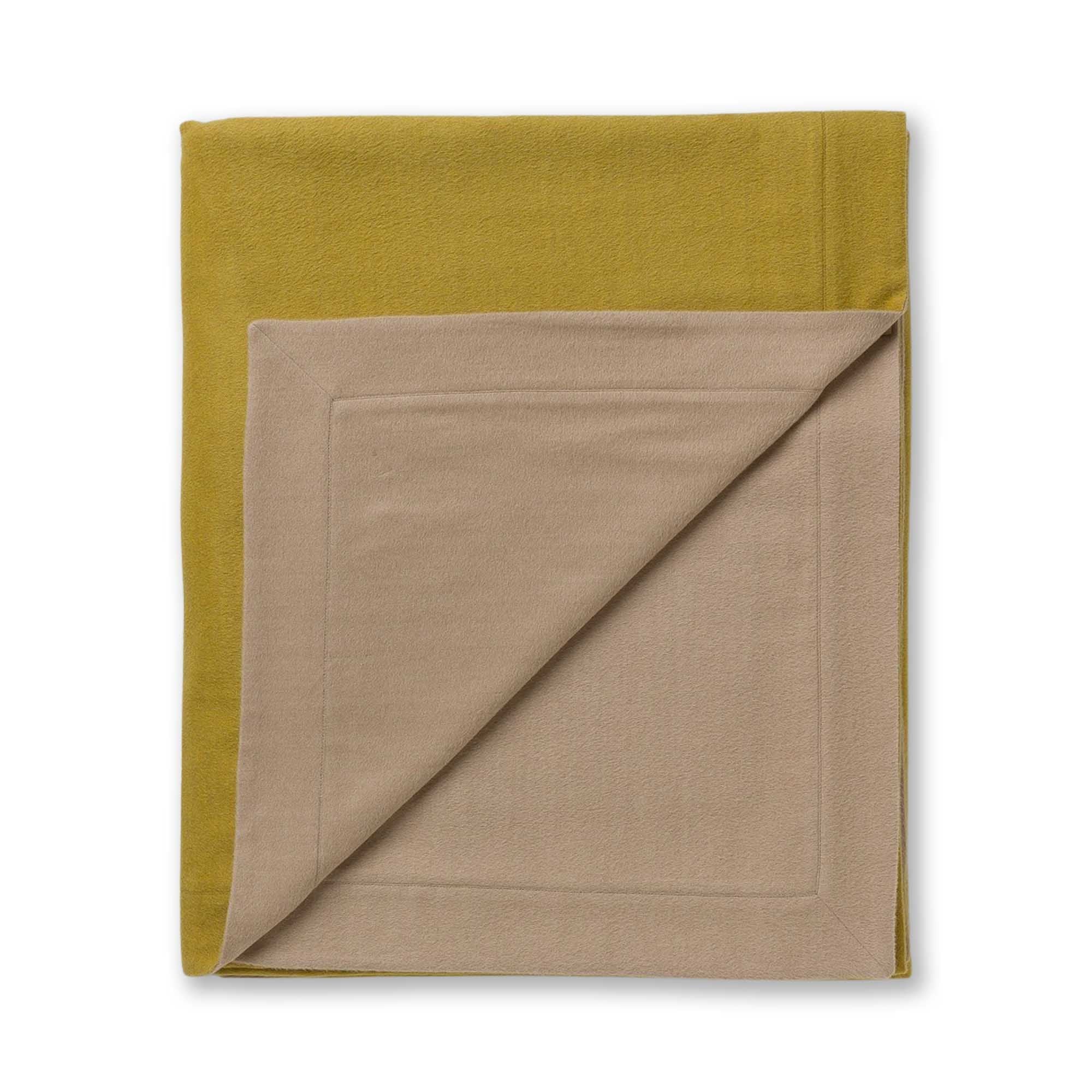 Home | Hudson Bed Blanket | French Yellow / Beige