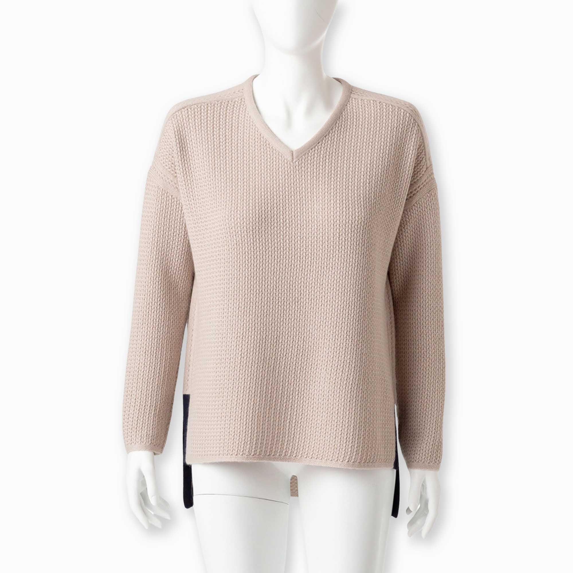Womens | Zoe Sweater | Light Taupe / Navy