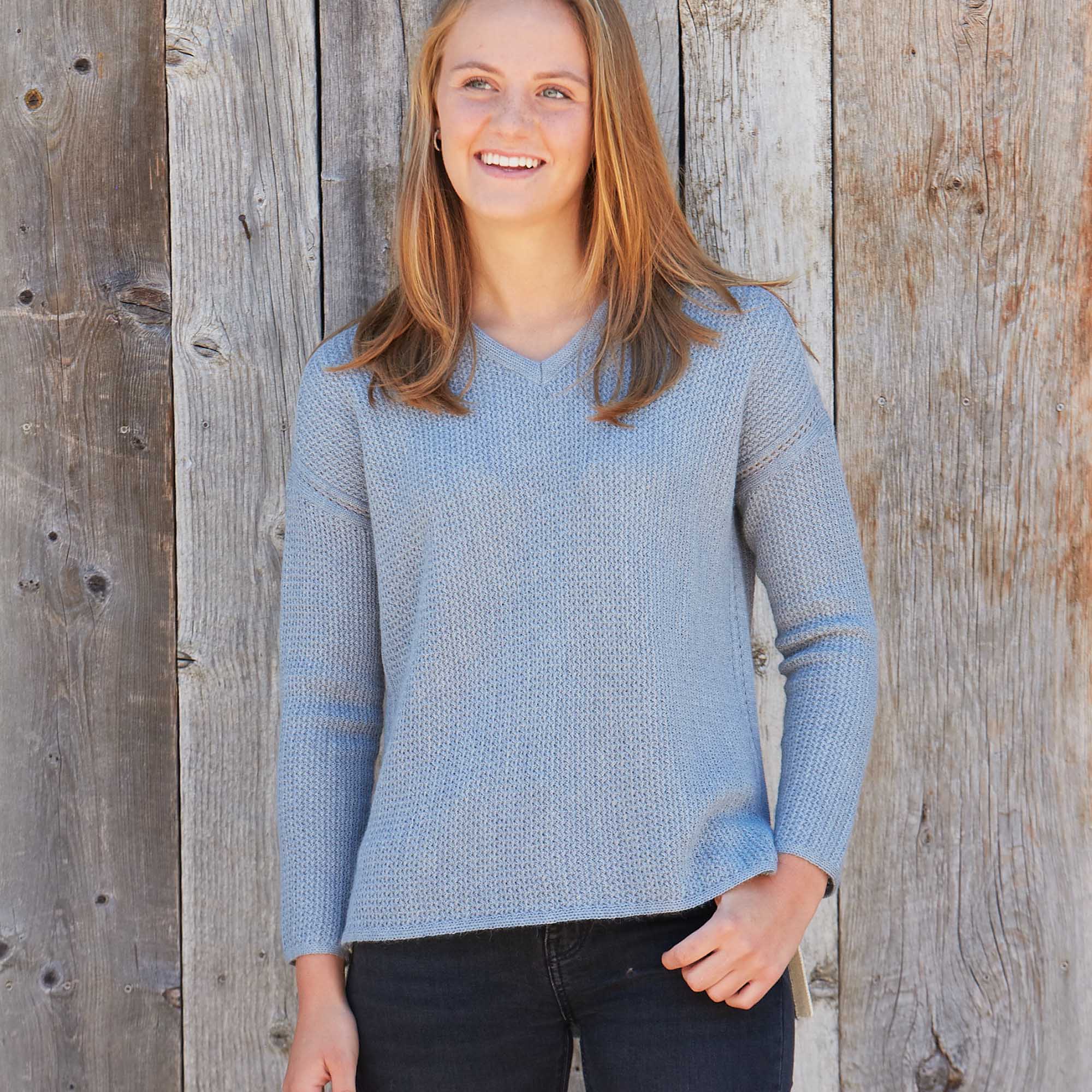 Womens | Zoe Sweater | Chambray / Ivory