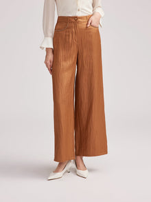 Straight Leg Suit Pants | Brown