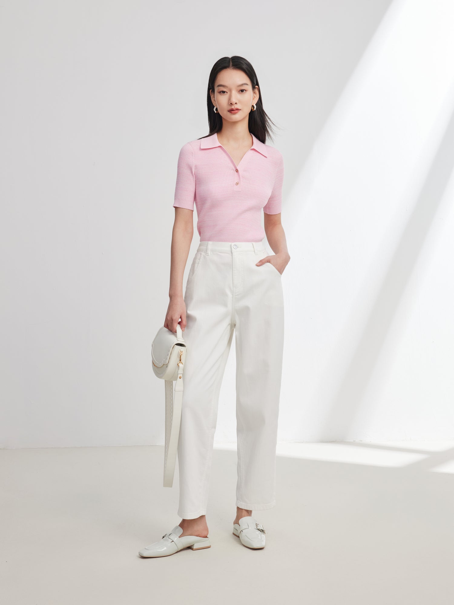 Tencel Cotton Denim Jeans | White