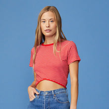 Stripe Cropped Top | Women | Blood Red