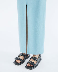 Marica Terry-Knit Sarong-Style Skirt | Sky