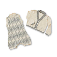 Sami Onesie & Cardigan Set | Ivory/Pearl Grey