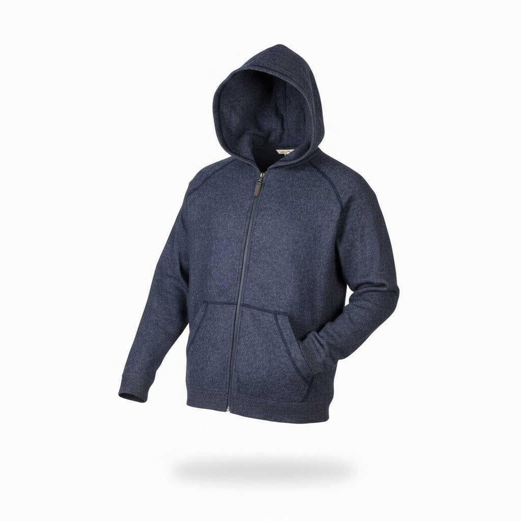 Verbier Zip Up for Men | Navy Melange