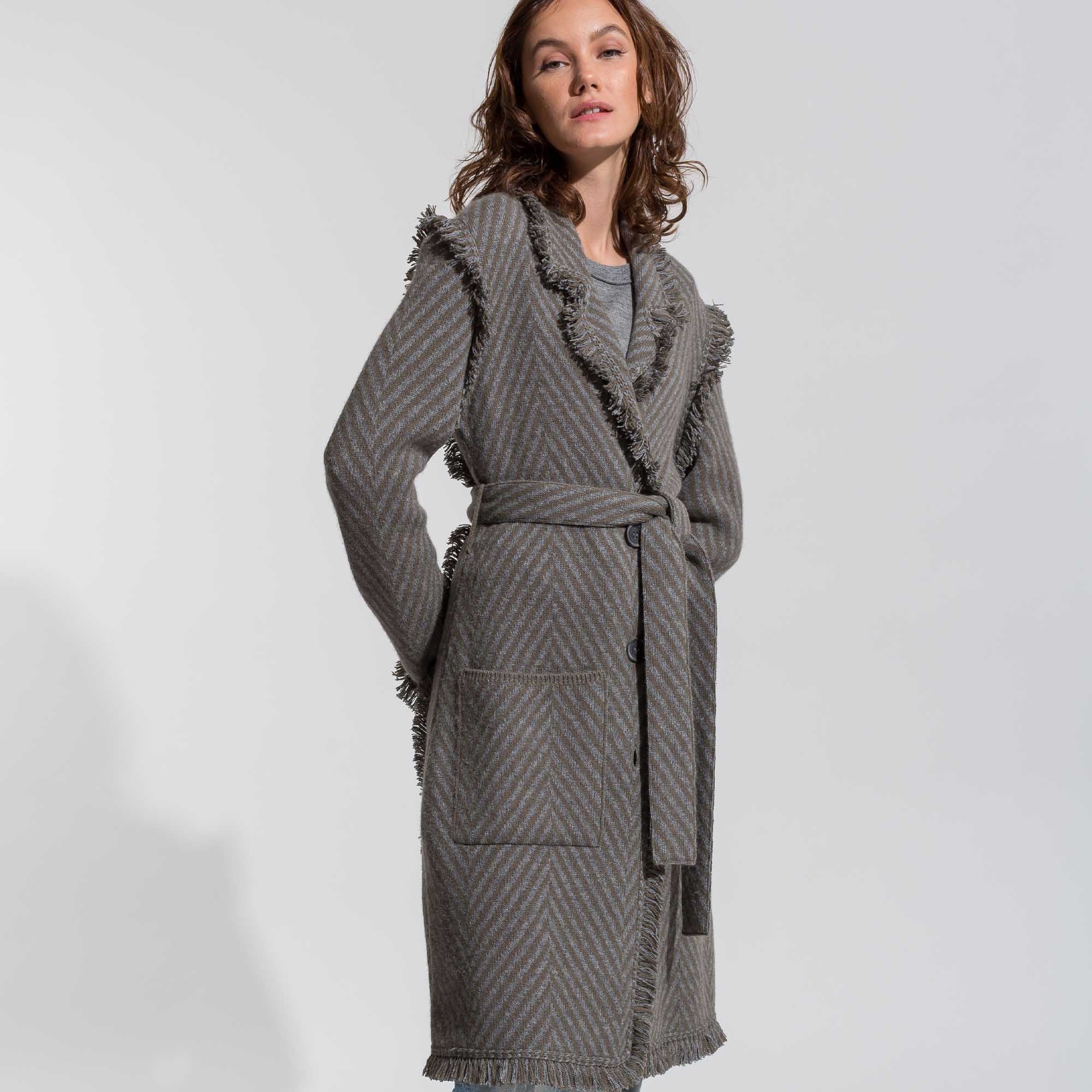 Womens | Ivy Coat | Moss / Dark Grey
