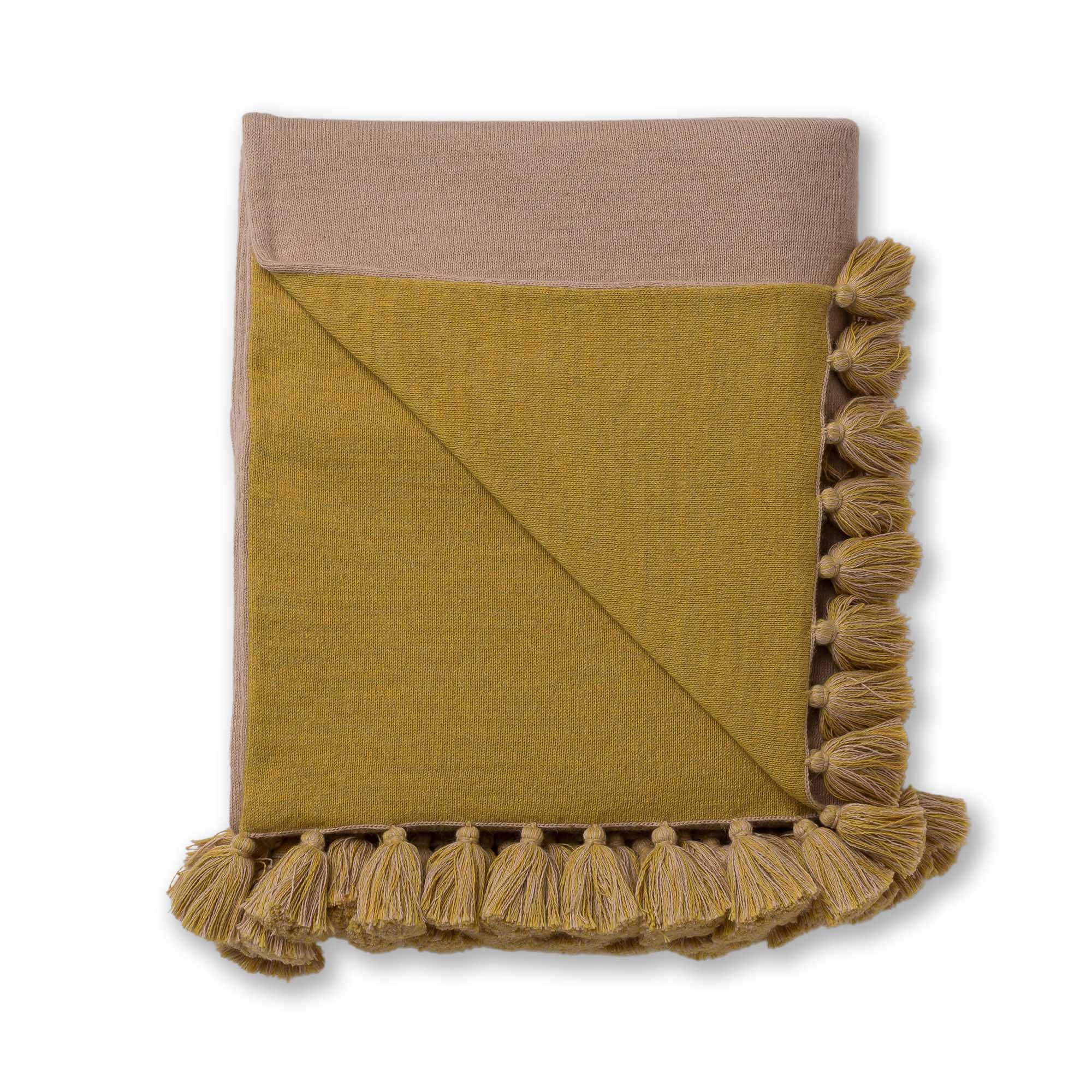 Home | Sydney Bed Blanket | Beige / French Yellow