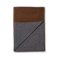 Home | Tokyo Bed Blanket | Dark Grey / Cognac