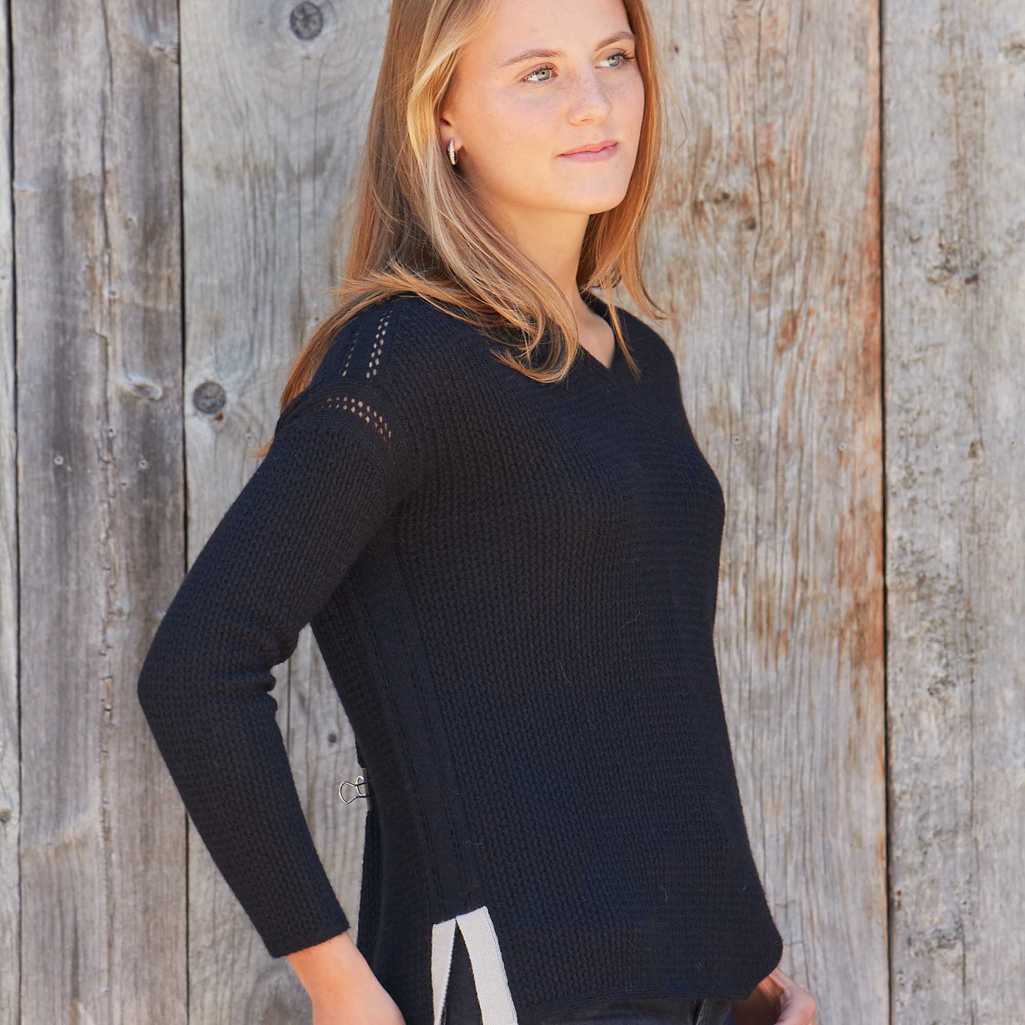 Womens | Zoe Sweater | Black / Light Taupe