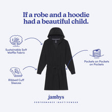 Modal Waffle Spa Robe | Black