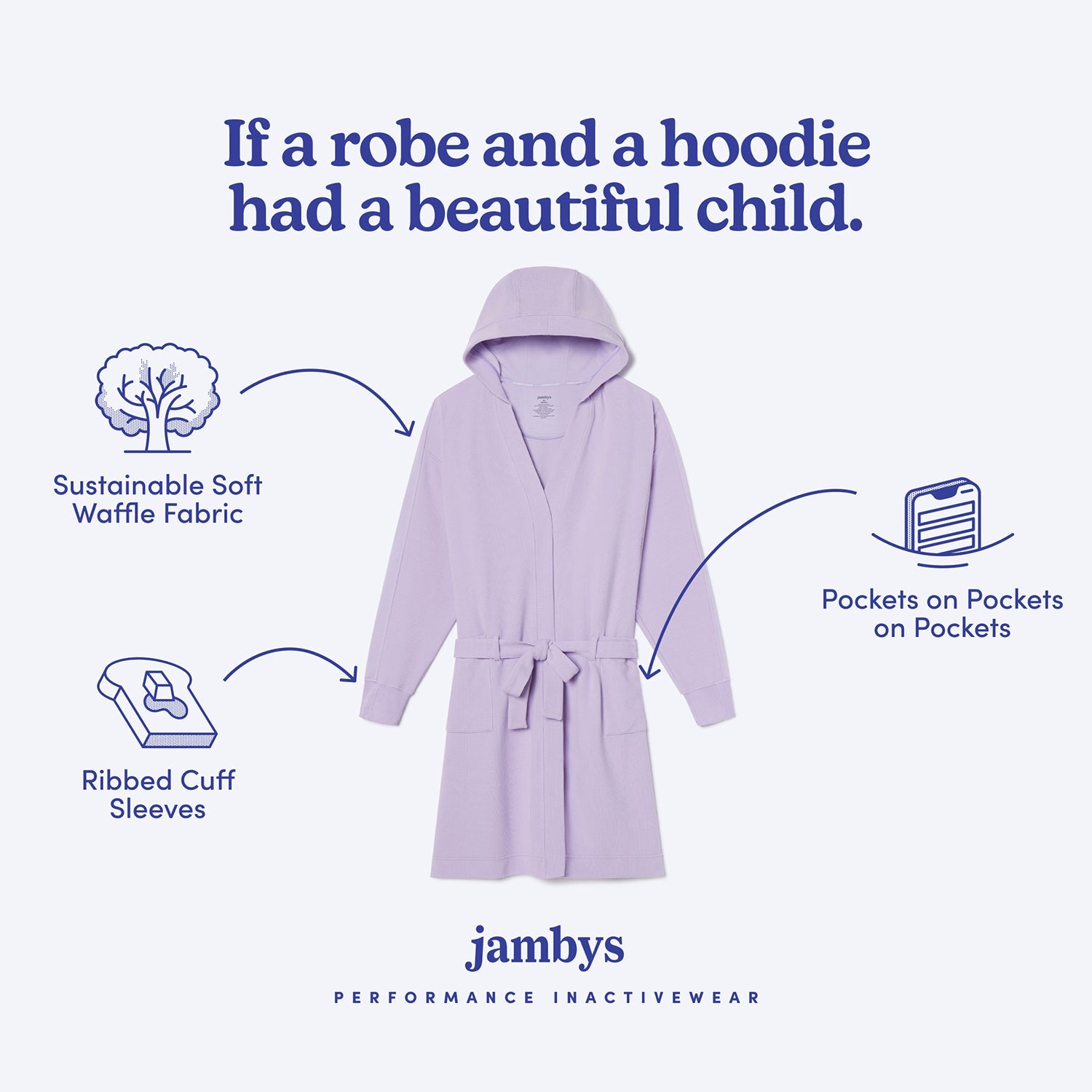 Modal Waffle Spa Robe | Lavender