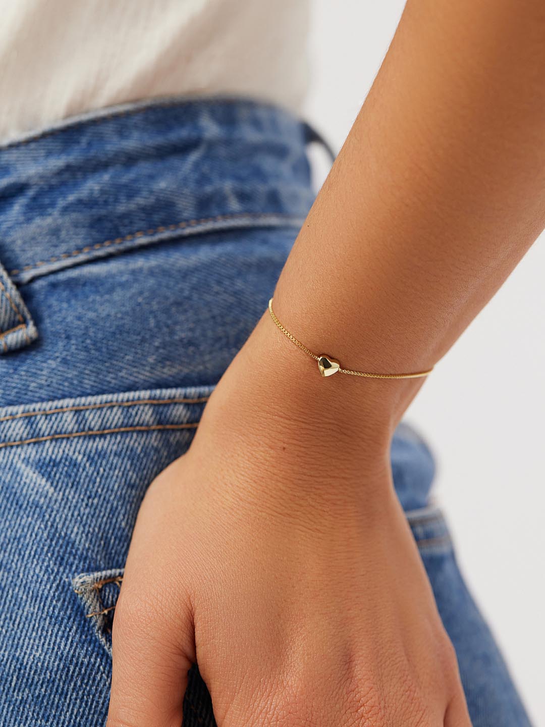 Lana Heart Bracelet WHSL | 14K Gold on Sterling Silver