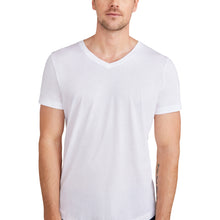 Malibu Collection Men's Washed Jersey Short Sleeve V-Neck | White