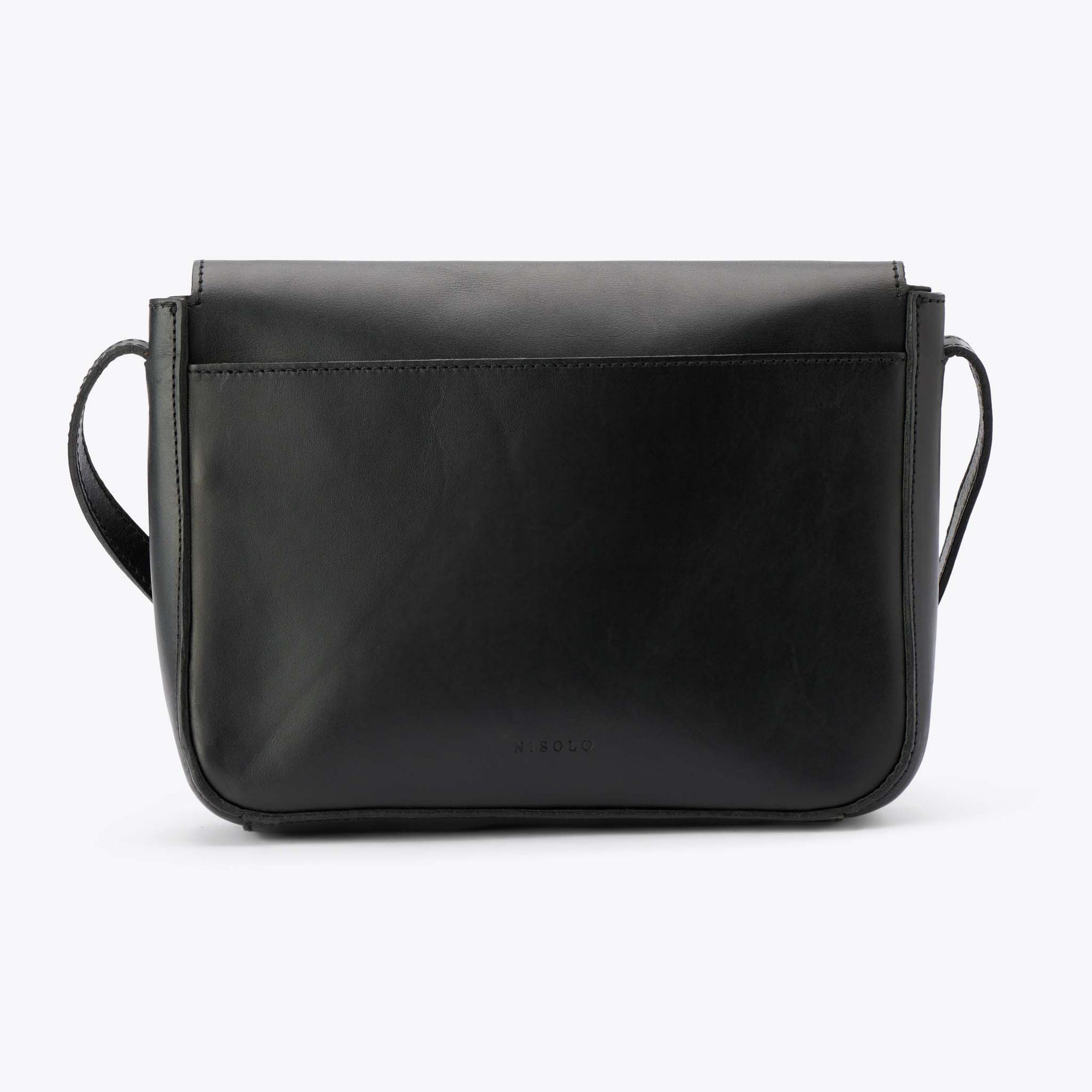 Unisex | Leather Crossbody Bag | Black